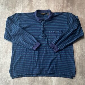 Vintage Eddie Bauer Striped Polo Shirt Mens Large